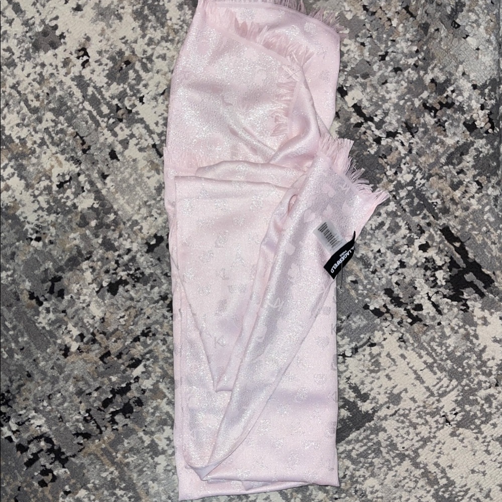 Karl Lagerfeld Paris pink/metallic scarf